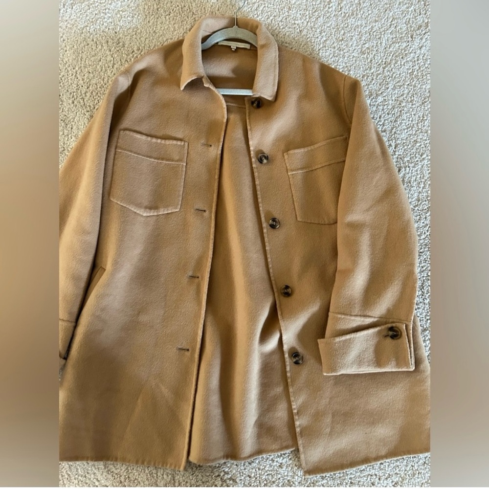 NakedCashmere Tan Wool Cashmere Shacket